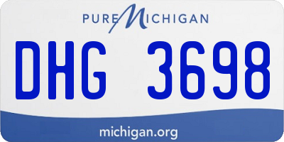 MI license plate DHG3698
