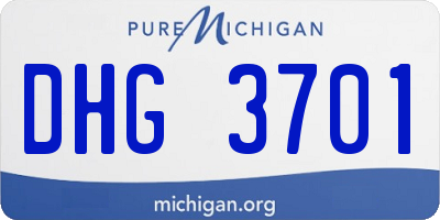 MI license plate DHG3701
