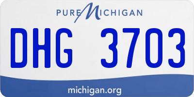 MI license plate DHG3703