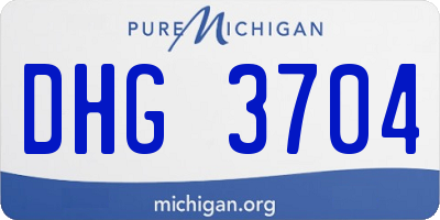 MI license plate DHG3704