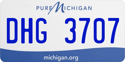 MI license plate DHG3707