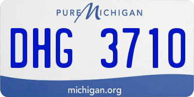 MI license plate DHG3710