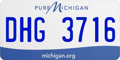 MI license plate DHG3716