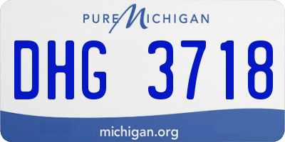 MI license plate DHG3718