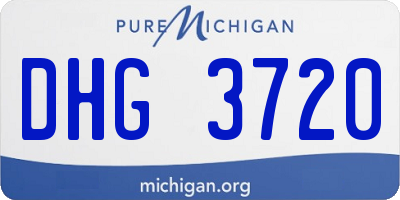 MI license plate DHG3720