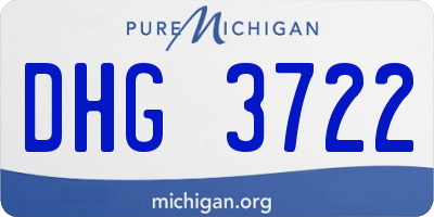 MI license plate DHG3722