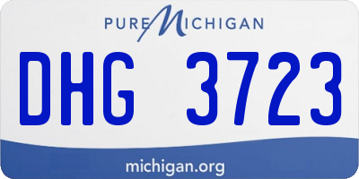 MI license plate DHG3723