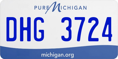 MI license plate DHG3724