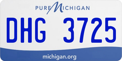 MI license plate DHG3725