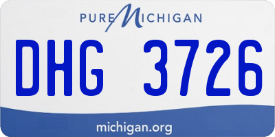 MI license plate DHG3726