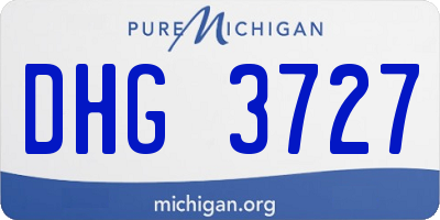 MI license plate DHG3727