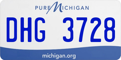 MI license plate DHG3728