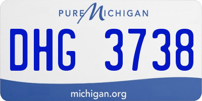 MI license plate DHG3738
