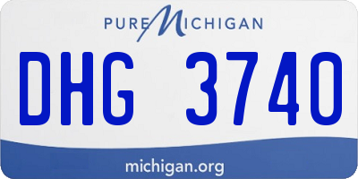 MI license plate DHG3740