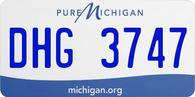 MI license plate DHG3747