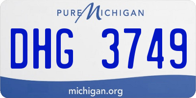 MI license plate DHG3749