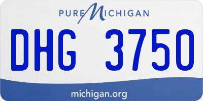 MI license plate DHG3750