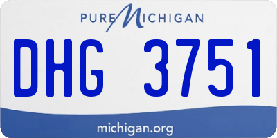 MI license plate DHG3751
