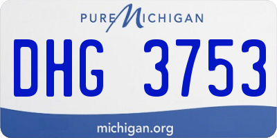 MI license plate DHG3753
