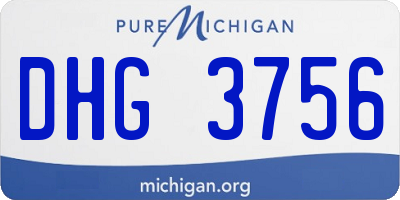 MI license plate DHG3756