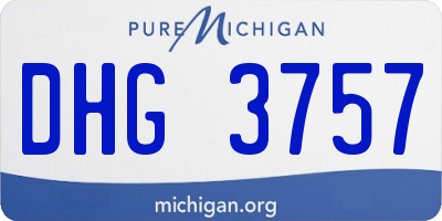 MI license plate DHG3757