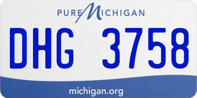 MI license plate DHG3758