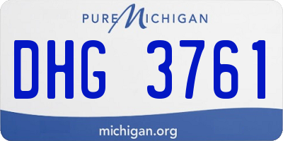 MI license plate DHG3761