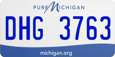 MI license plate DHG3763