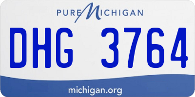 MI license plate DHG3764