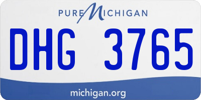 MI license plate DHG3765