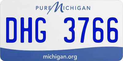 MI license plate DHG3766