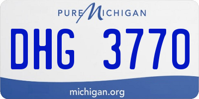 MI license plate DHG3770