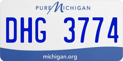 MI license plate DHG3774