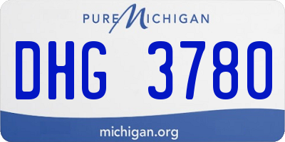 MI license plate DHG3780