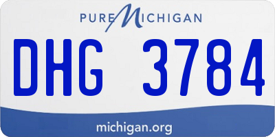 MI license plate DHG3784