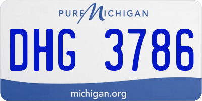 MI license plate DHG3786
