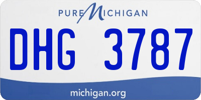 MI license plate DHG3787