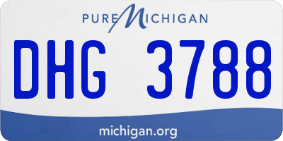 MI license plate DHG3788