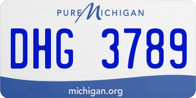MI license plate DHG3789