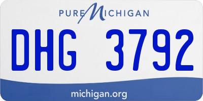 MI license plate DHG3792