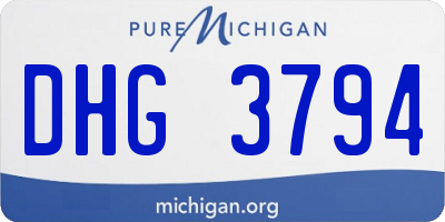 MI license plate DHG3794