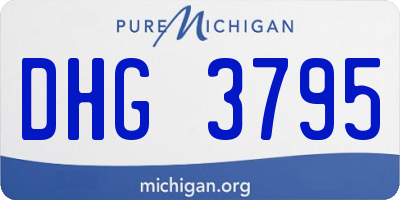 MI license plate DHG3795