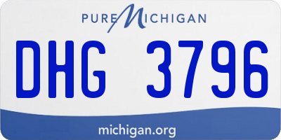 MI license plate DHG3796