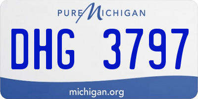 MI license plate DHG3797