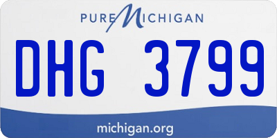 MI license plate DHG3799
