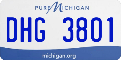 MI license plate DHG3801