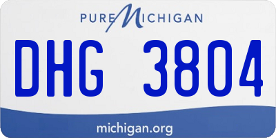 MI license plate DHG3804