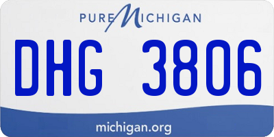 MI license plate DHG3806