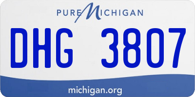 MI license plate DHG3807