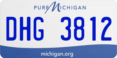 MI license plate DHG3812